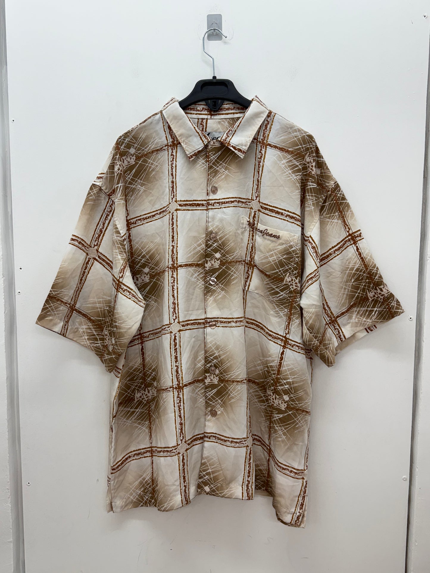 Camisa Vintage SOUTHPOLE™ Años 2000 - Cuadros Gráficos Vibrantes XL 🔥