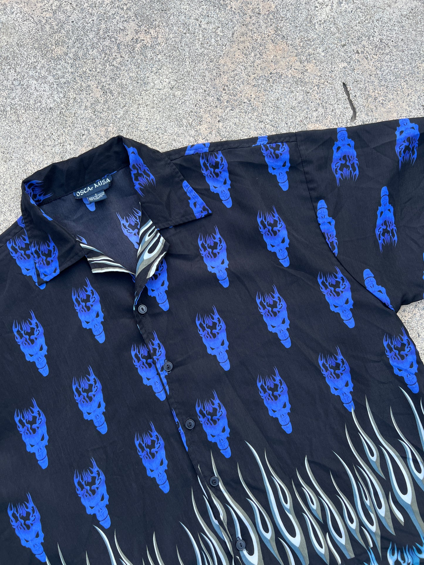 Vintage OSCAR MISA Skulls & Flames