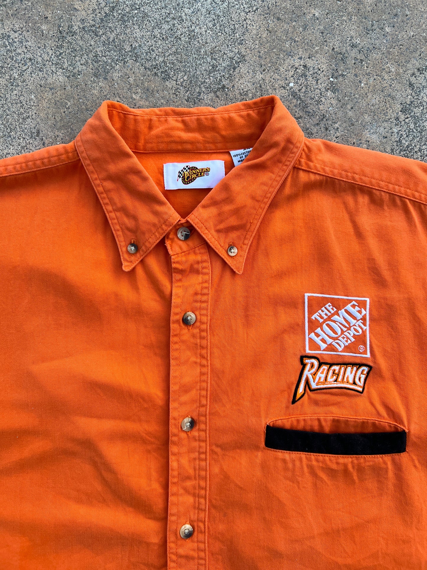 Camisa Vintage WINNER'S CIRCLE® The Home Depot Racing NASCAR Naranja - Talla XXL 🏁