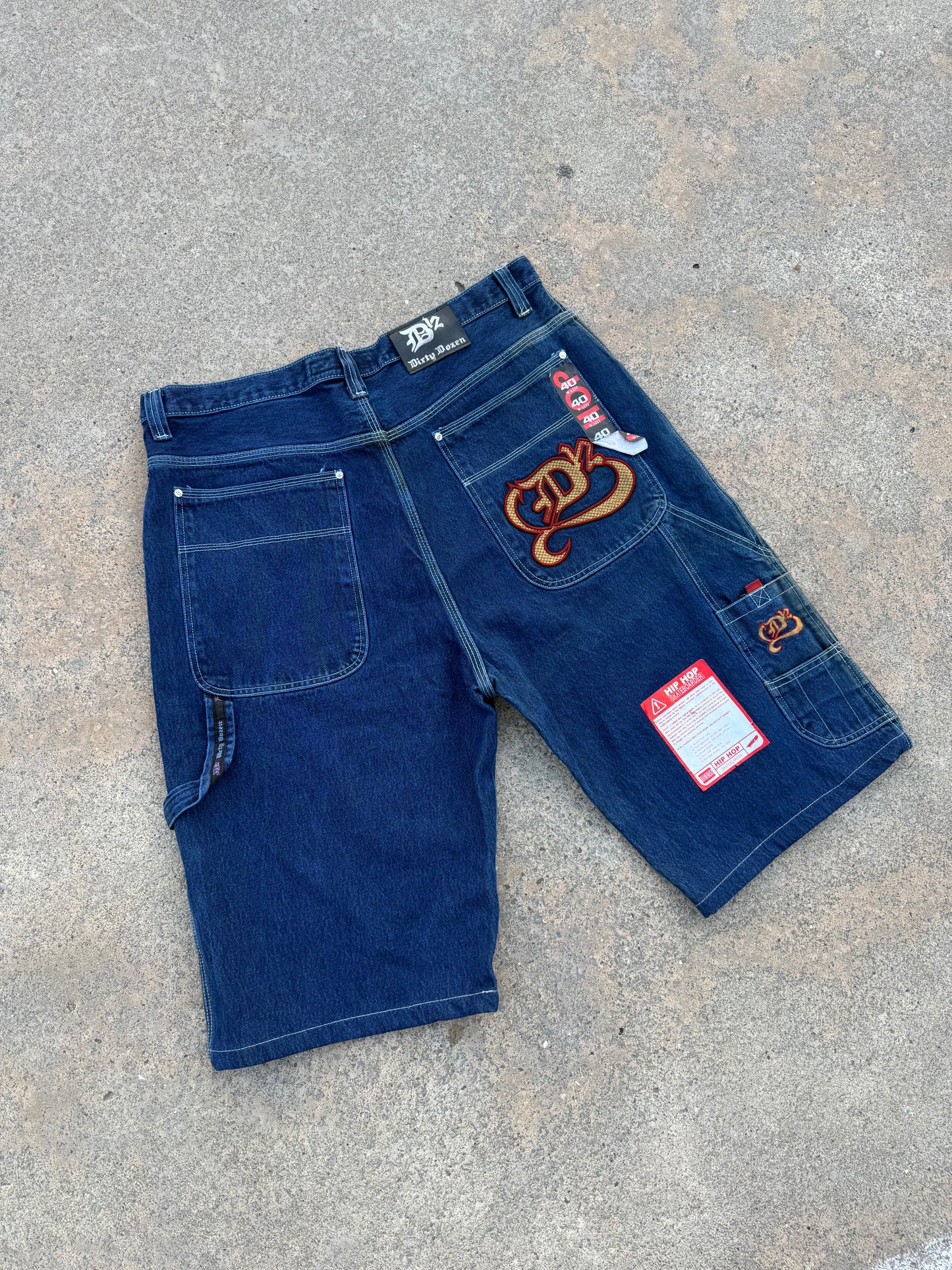 Dirty Dozen Denim Hip Hop Shorts
