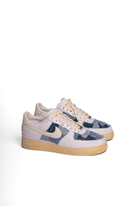 Nike Air Force 1 Custom "Jeans Cream" - Hombre